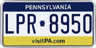 PA license plate LPR8950