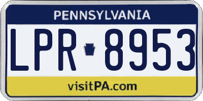 PA license plate LPR8953