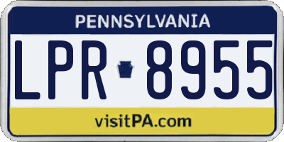 PA license plate LPR8955