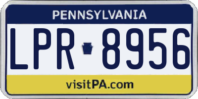 PA license plate LPR8956
