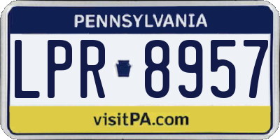 PA license plate LPR8957
