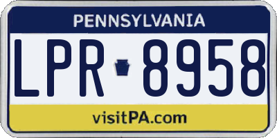PA license plate LPR8958