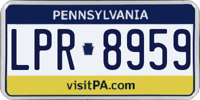PA license plate LPR8959