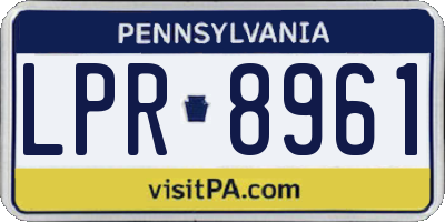 PA license plate LPR8961