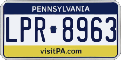 PA license plate LPR8963