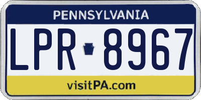PA license plate LPR8967