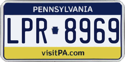 PA license plate LPR8969