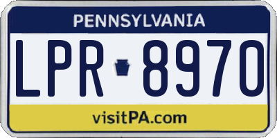 PA license plate LPR8970