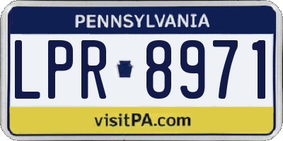 PA license plate LPR8971