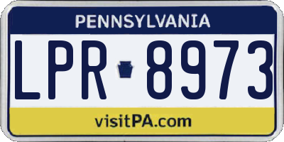 PA license plate LPR8973