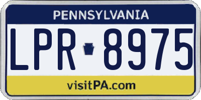 PA license plate LPR8975