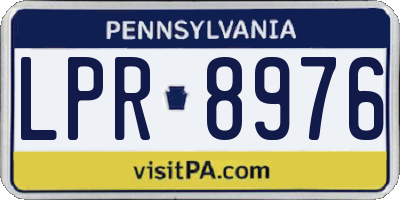 PA license plate LPR8976