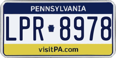 PA license plate LPR8978