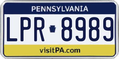 PA license plate LPR8989