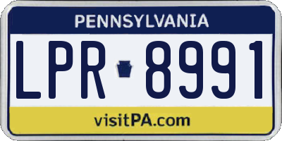PA license plate LPR8991
