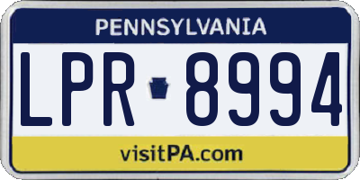 PA license plate LPR8994