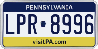 PA license plate LPR8996