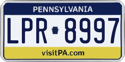PA license plate LPR8997