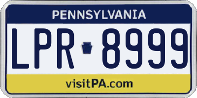 PA license plate LPR8999