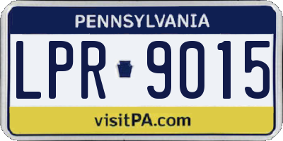 PA license plate LPR9015