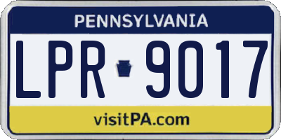 PA license plate LPR9017