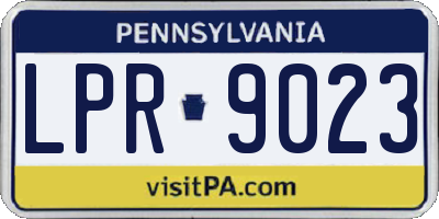 PA license plate LPR9023