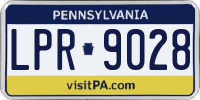 PA license plate LPR9028