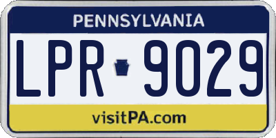 PA license plate LPR9029