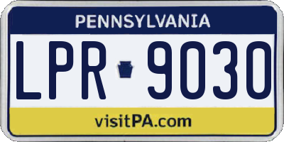 PA license plate LPR9030