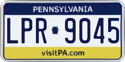 PA license plate LPR9045