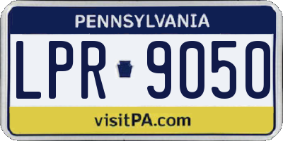 PA license plate LPR9050