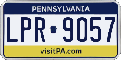 PA license plate LPR9057