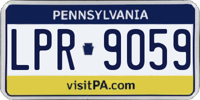 PA license plate LPR9059