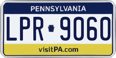 PA license plate LPR9060