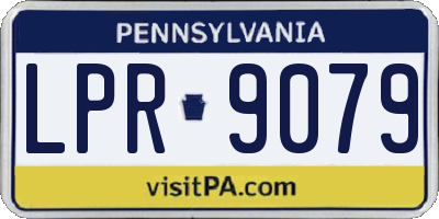 PA license plate LPR9079