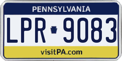 PA license plate LPR9083