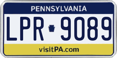 PA license plate LPR9089