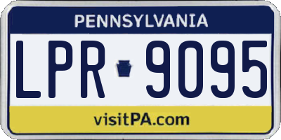 PA license plate LPR9095