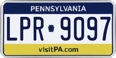 PA license plate LPR9097