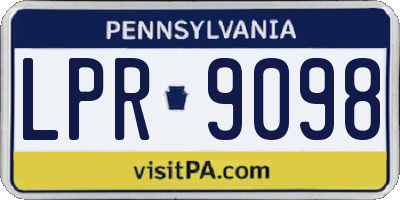 PA license plate LPR9098