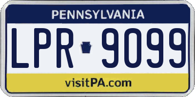 PA license plate LPR9099