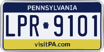 PA license plate LPR9101