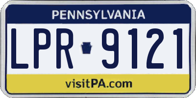 PA license plate LPR9121