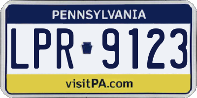 PA license plate LPR9123