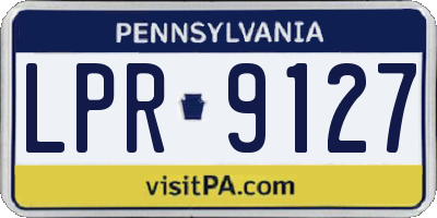 PA license plate LPR9127