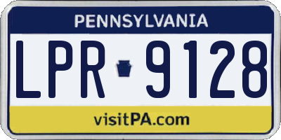 PA license plate LPR9128