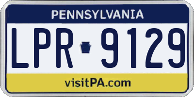 PA license plate LPR9129