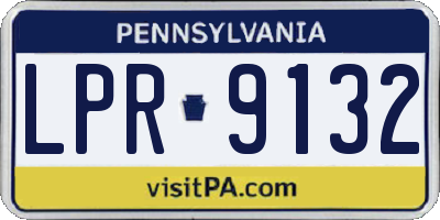 PA license plate LPR9132