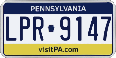 PA license plate LPR9147