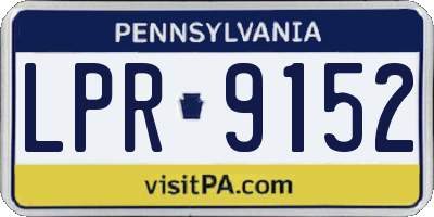 PA license plate LPR9152